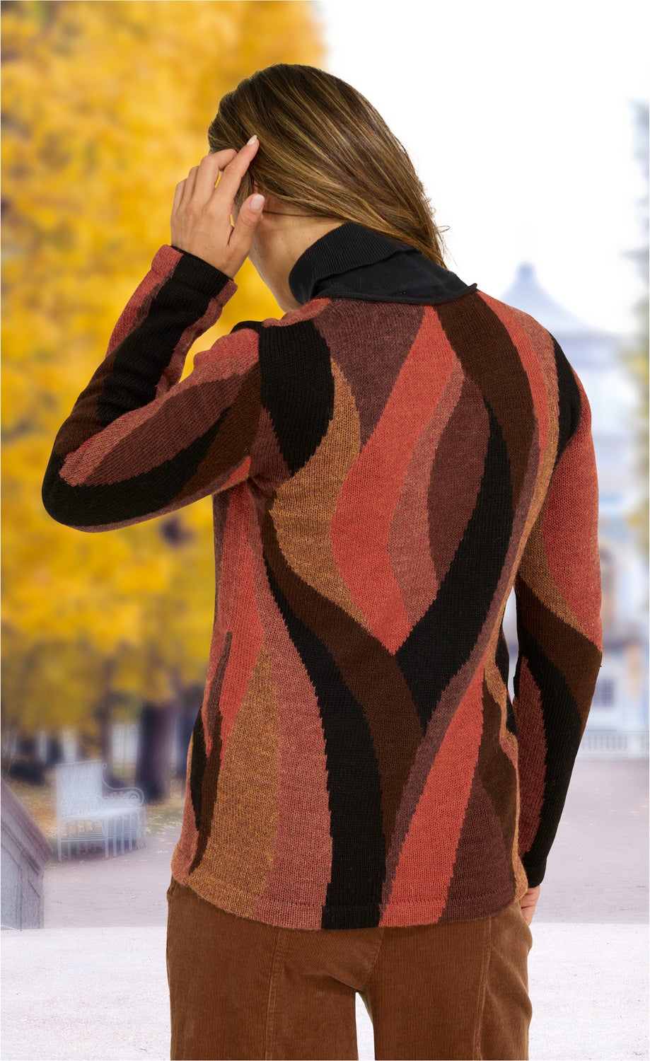 Alpaka-Strickjacke