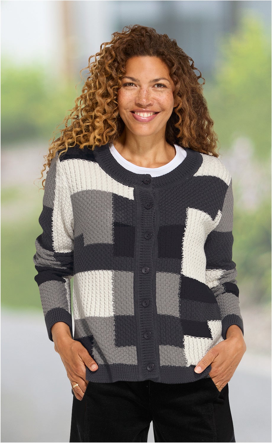 Baumwoll-Strickjacke