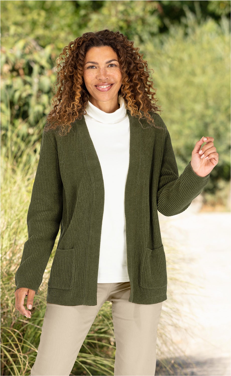 Baumwoll-Strickjacke