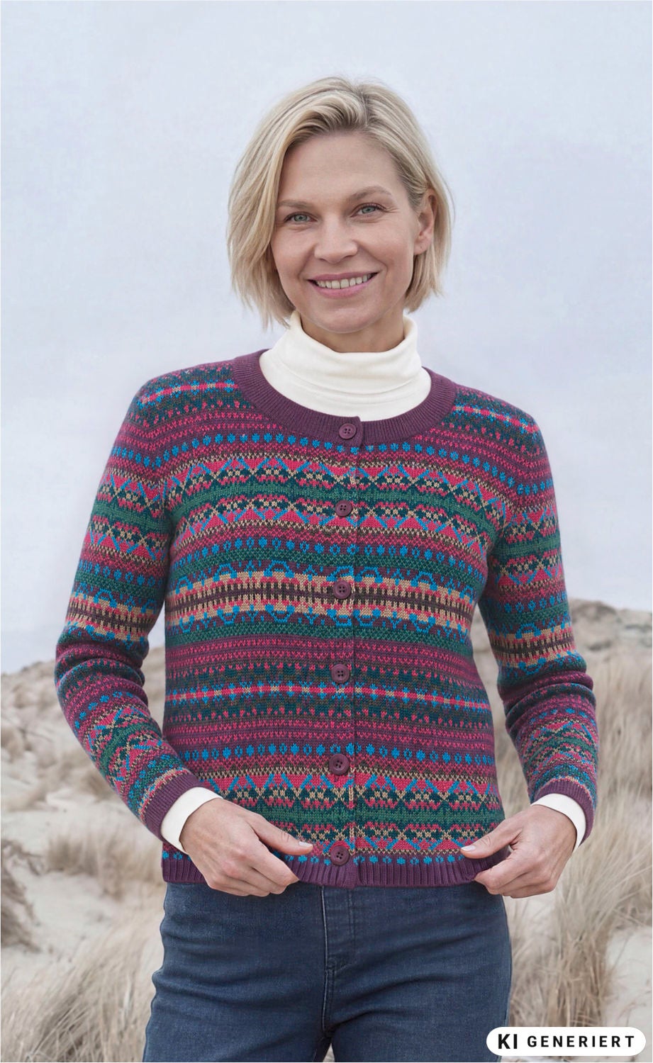 Alpaka-Strickjacke