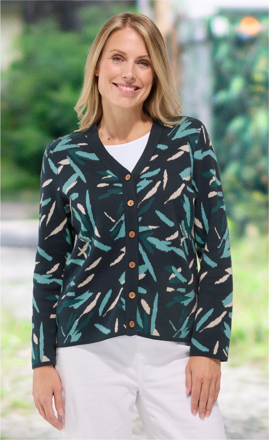Baumwoll-Strickjacke