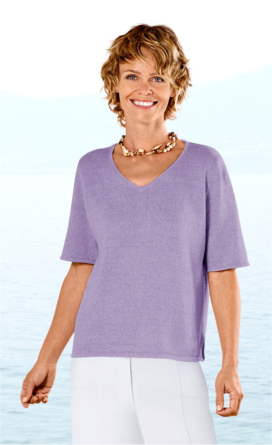 Leinen-Mix-Pullover