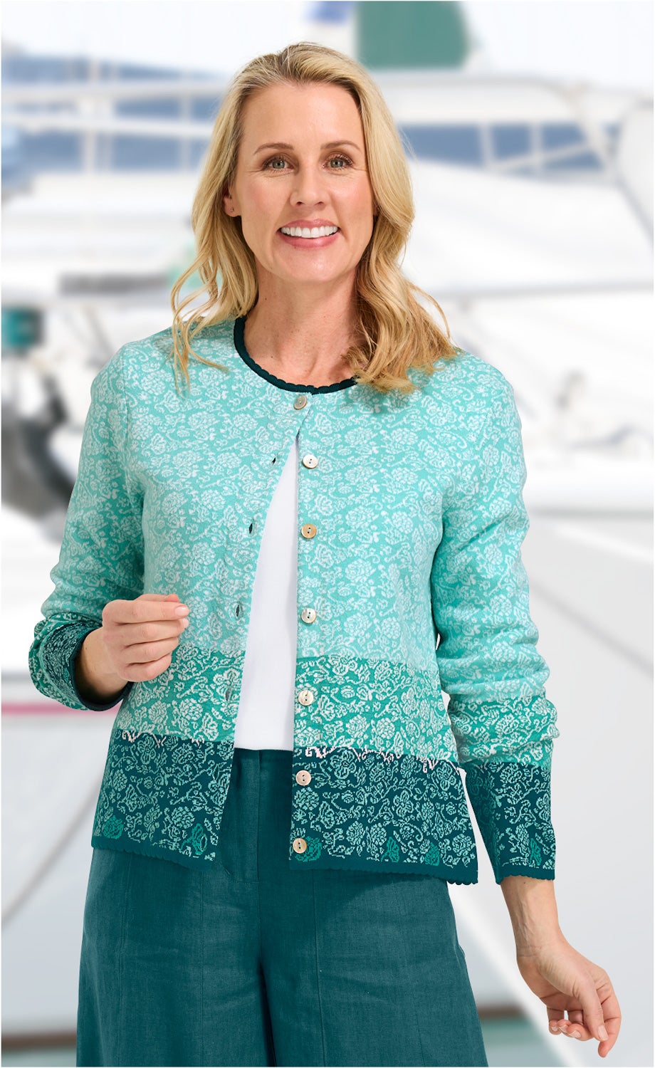 Baumwoll-Strickjacke