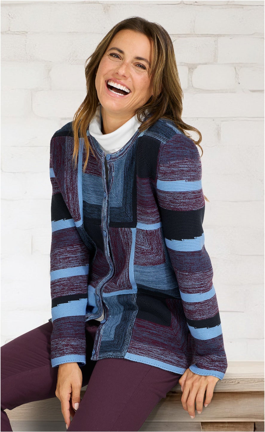 Baumwoll-Strickjacke