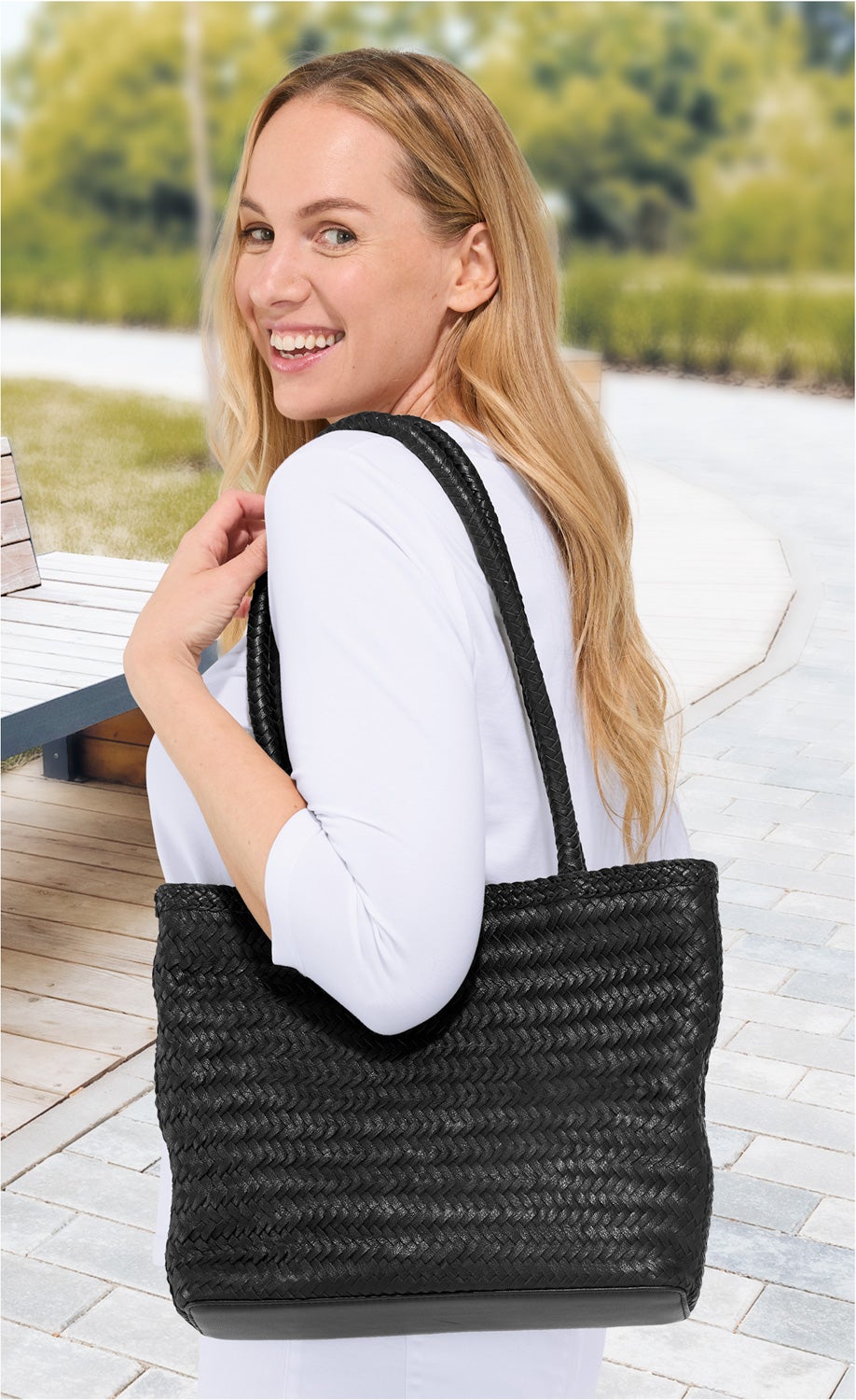 Ledertasche schwarz
