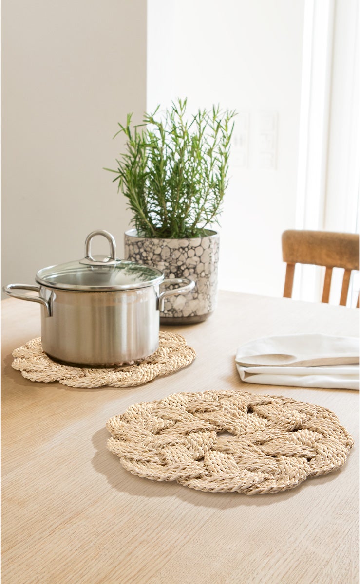 Jute-Untersetzer 2/Set