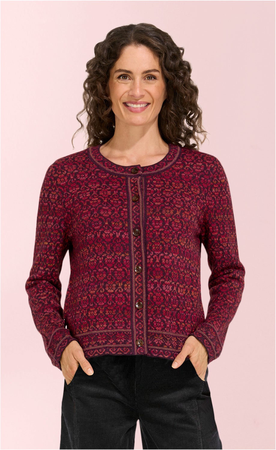 Alpaka-Strickjacke