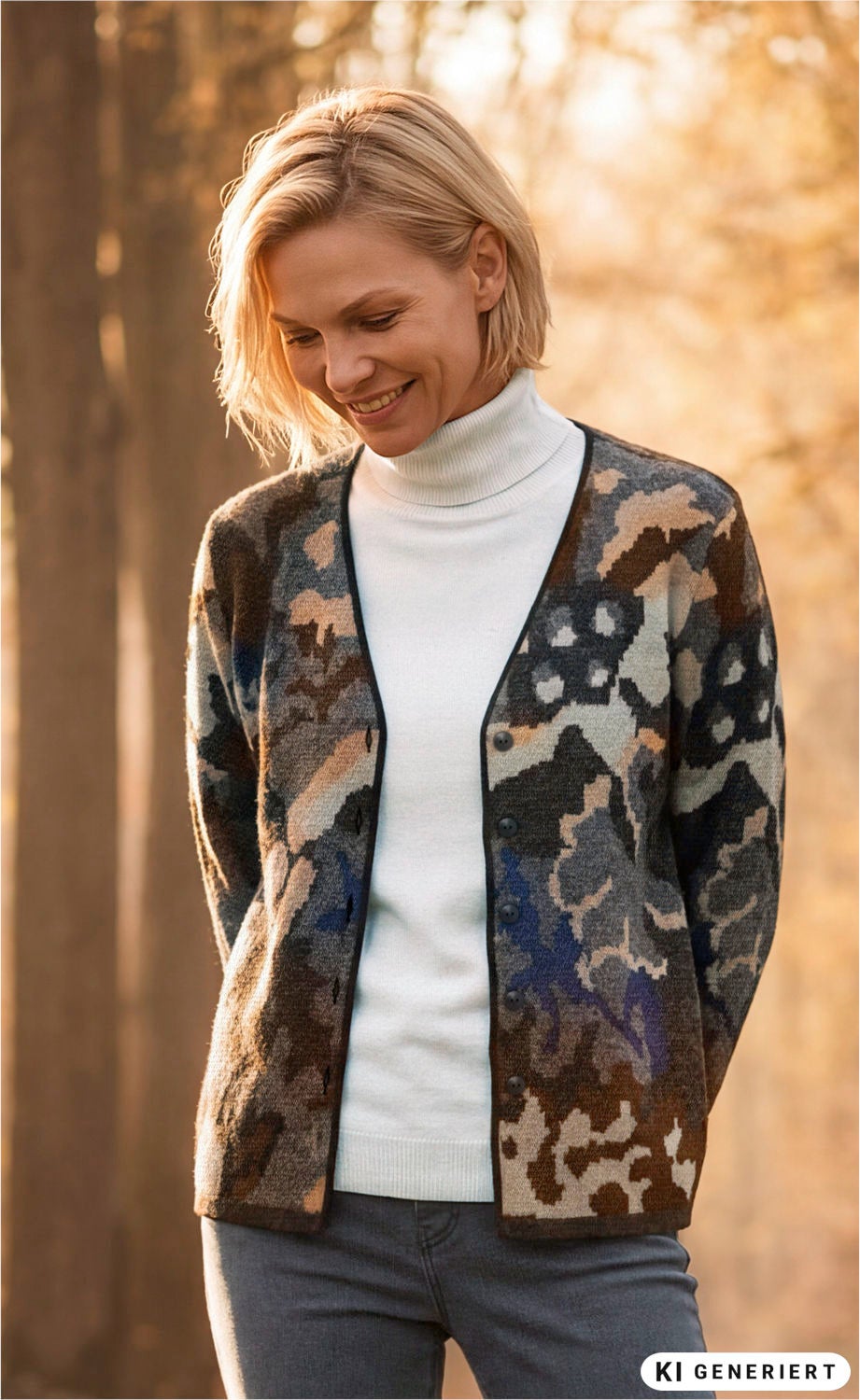 Alpaka-Strickjacke