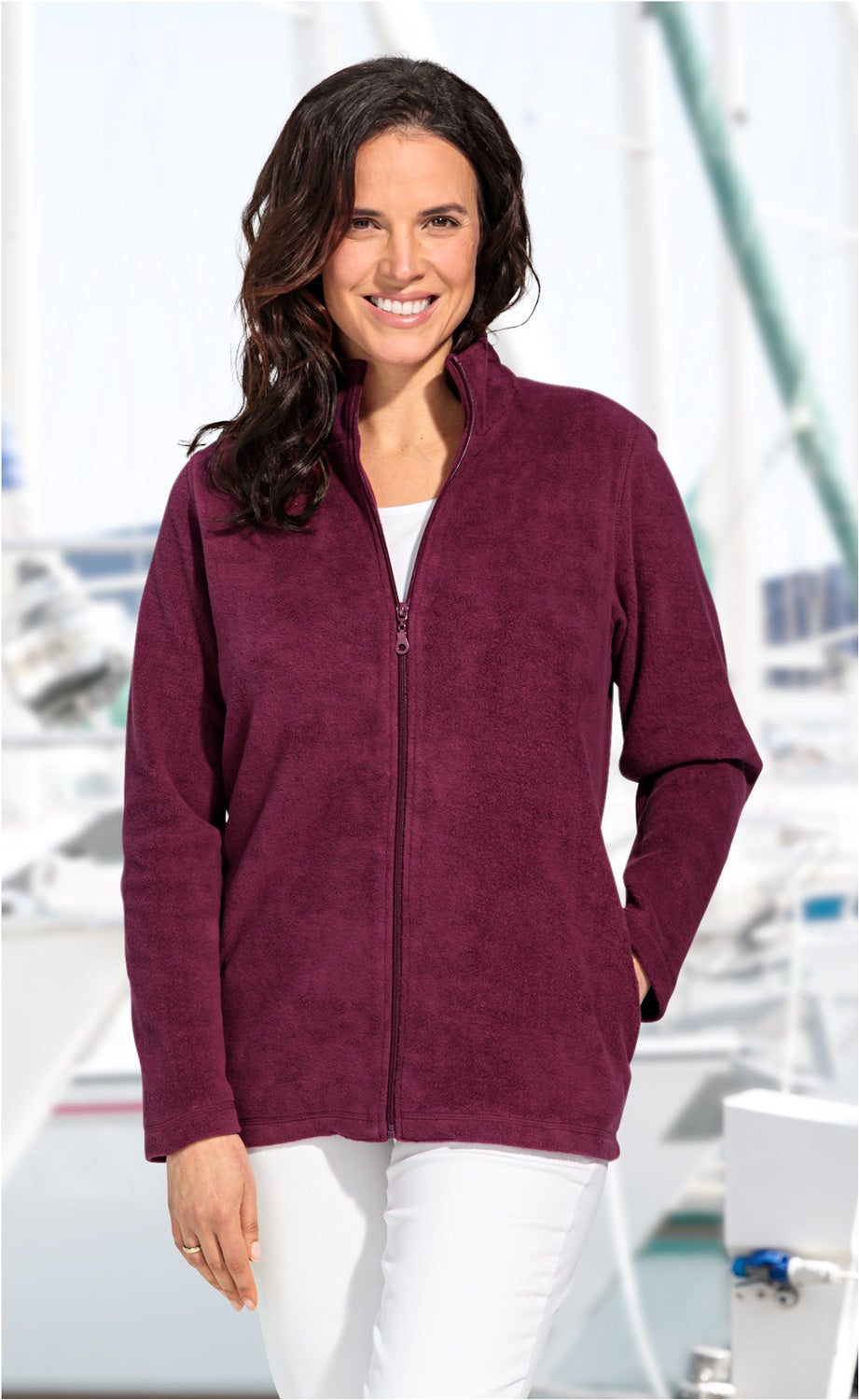 Baumwoll-Fleece-Jacke