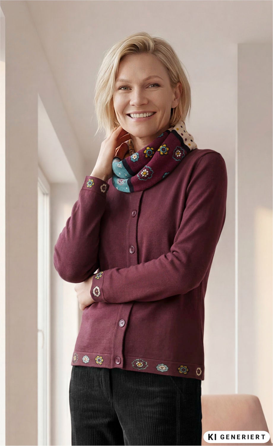 Baumwoll-Strickjacke