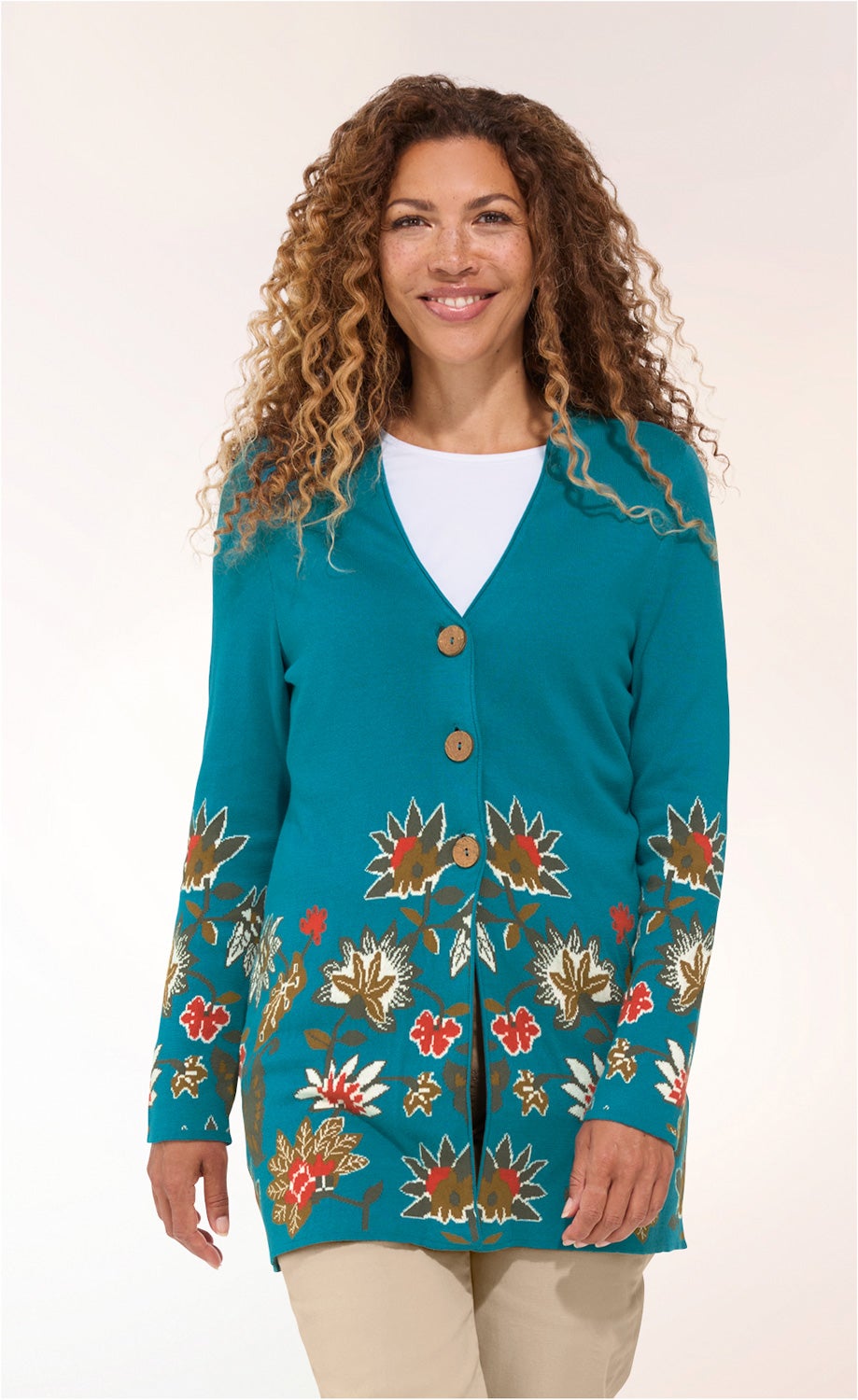 Baumwoll-Strickjacke