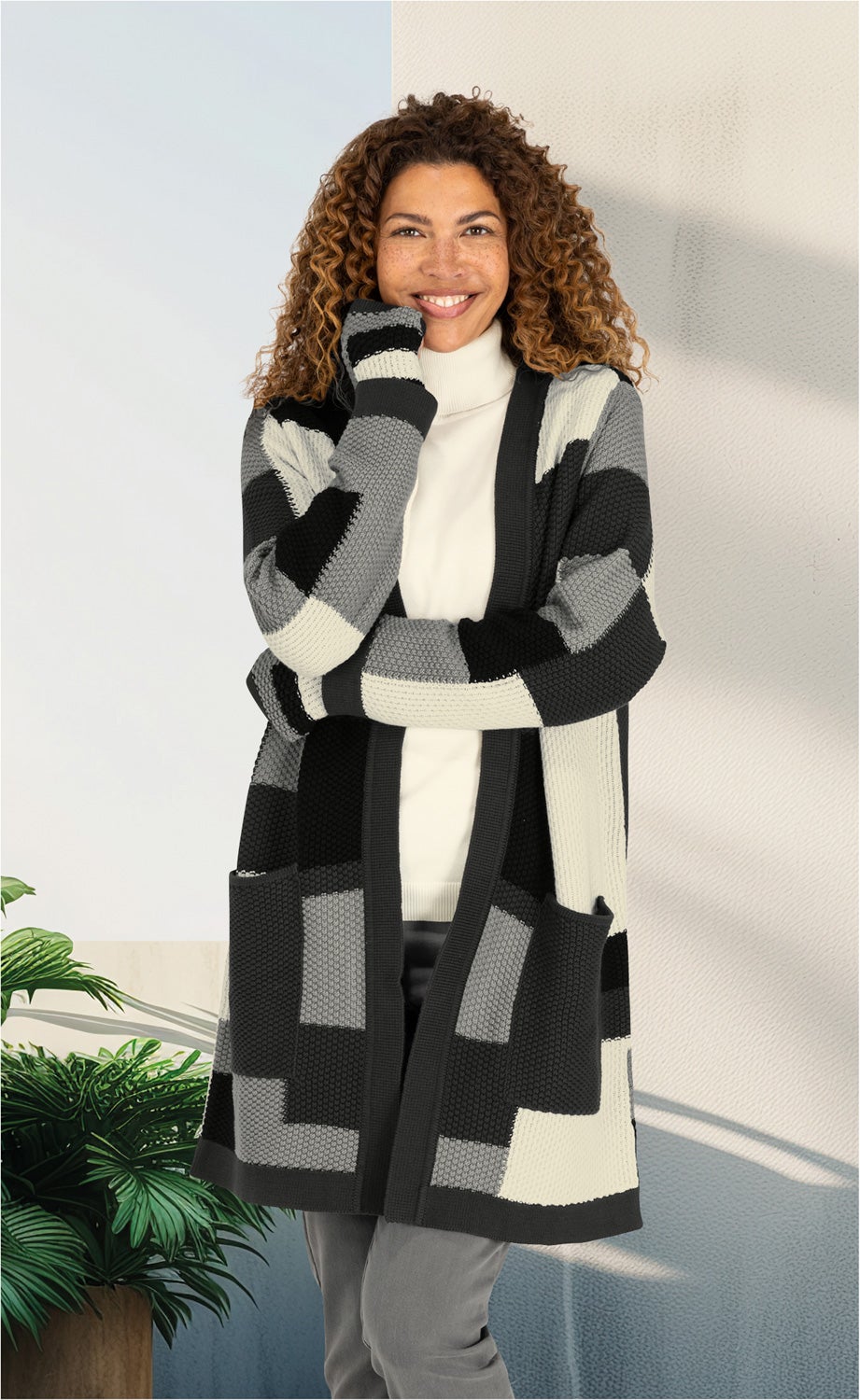 Baumwoll-Strickjacke