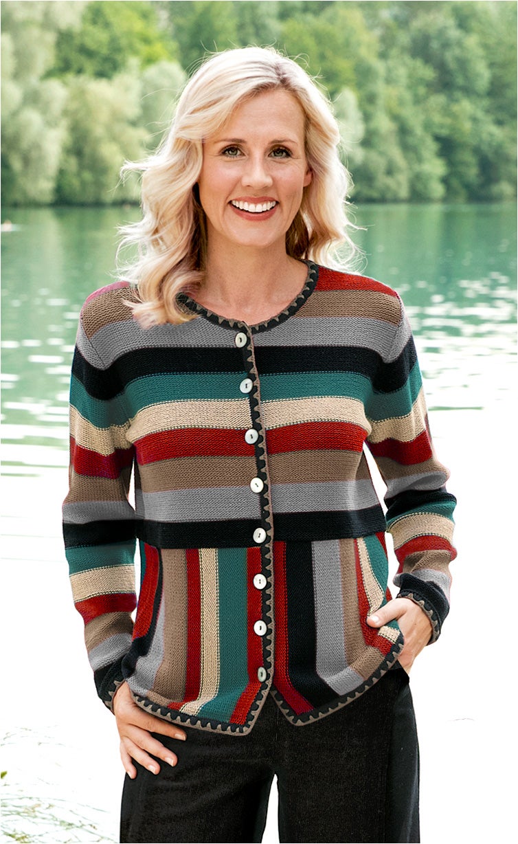 Baumwoll-Strickjacke