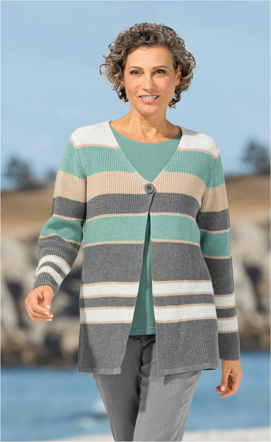 Baumwoll-Strickjacke