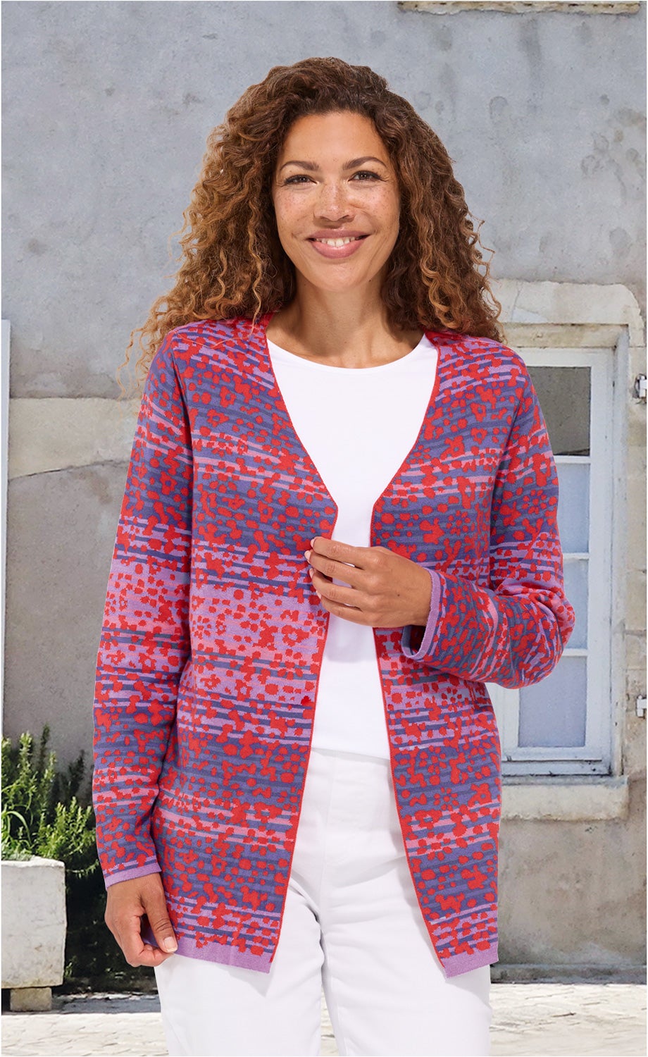 Baumwoll-Strickjacke