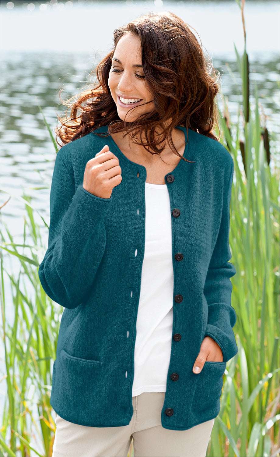 Alpaka-Strickjacke