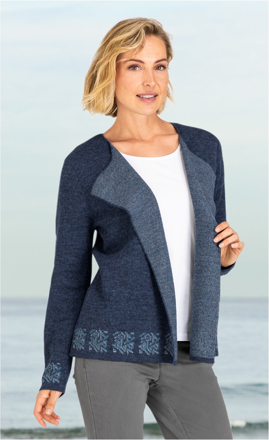 Alpaka-Strickjacke