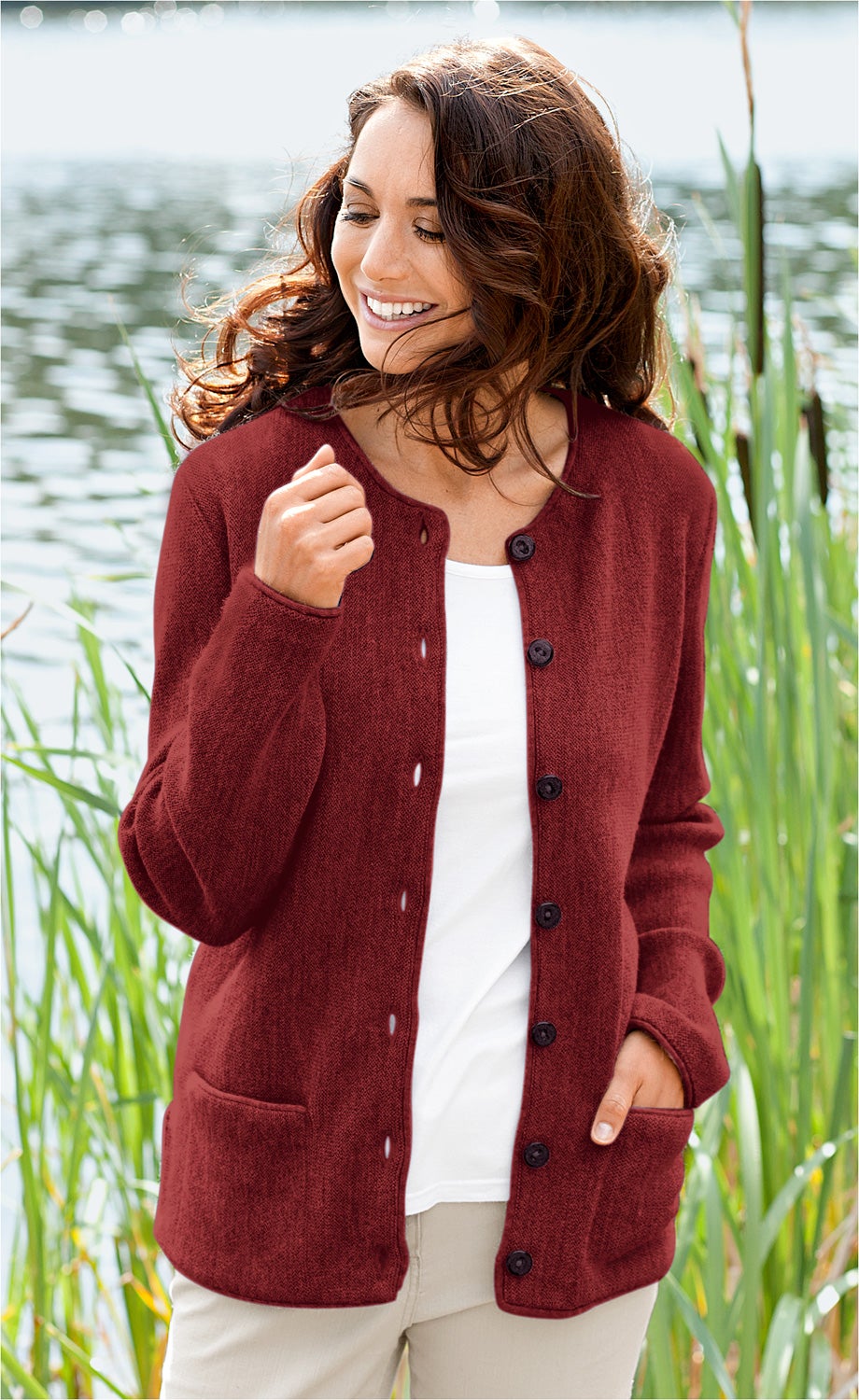 Alpaka-Strickjacke