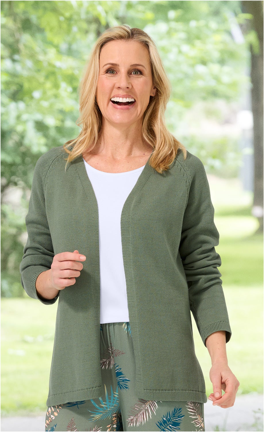 Baumwoll-Strickjacke