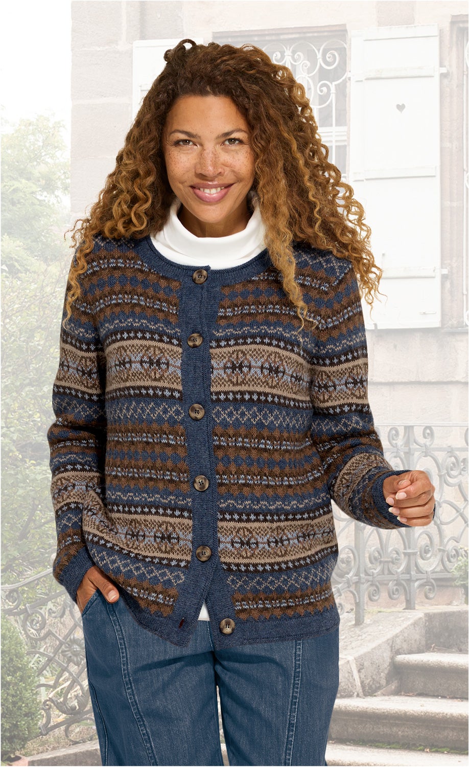Alpaka-Strickjacke