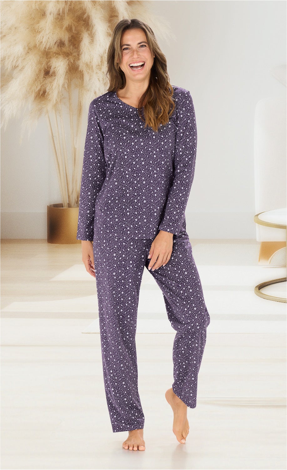 Baumwoll-Pyjama Set