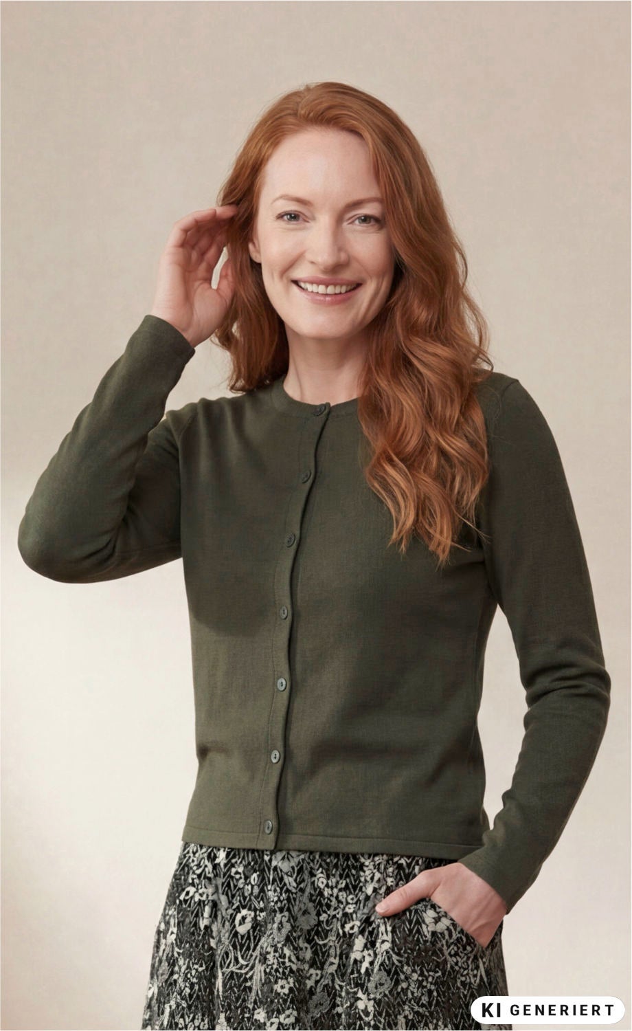Leinen-Mix-Strickjacke