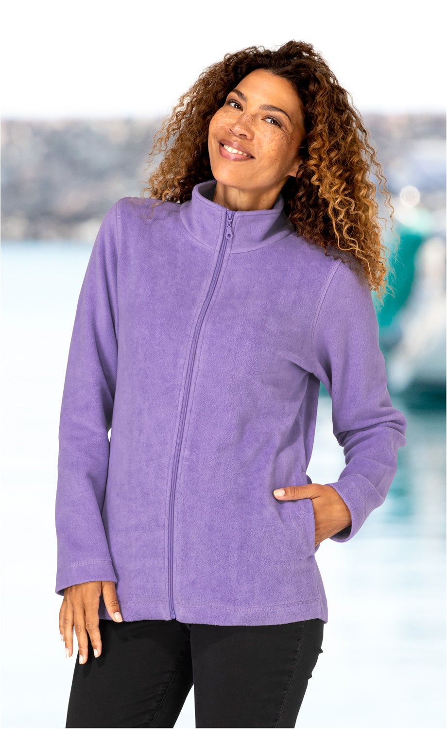 Baumwoll-Fleece-Jacke