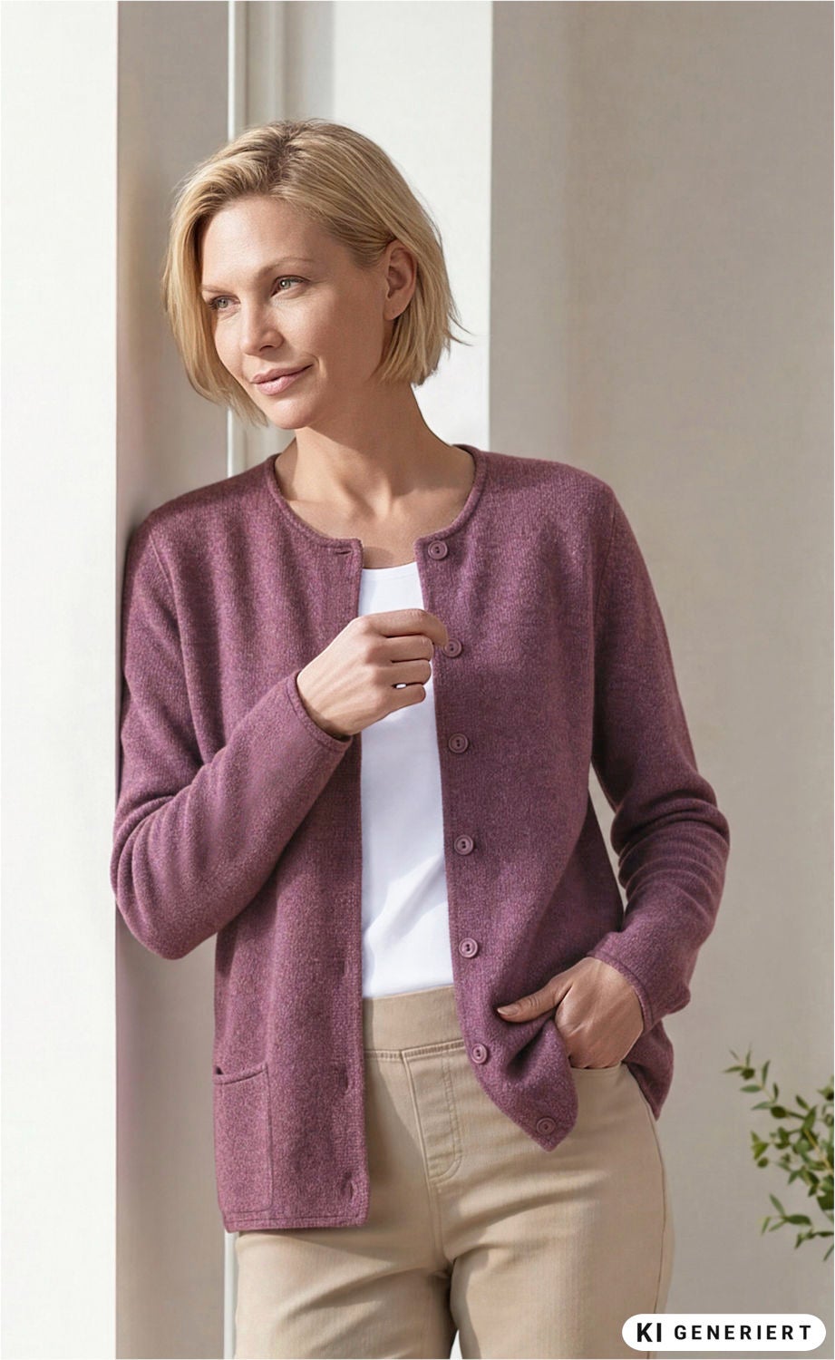 Woll-Mix-Strickjacke