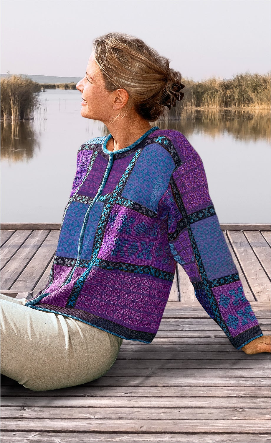 Alpaka-Strickjacke