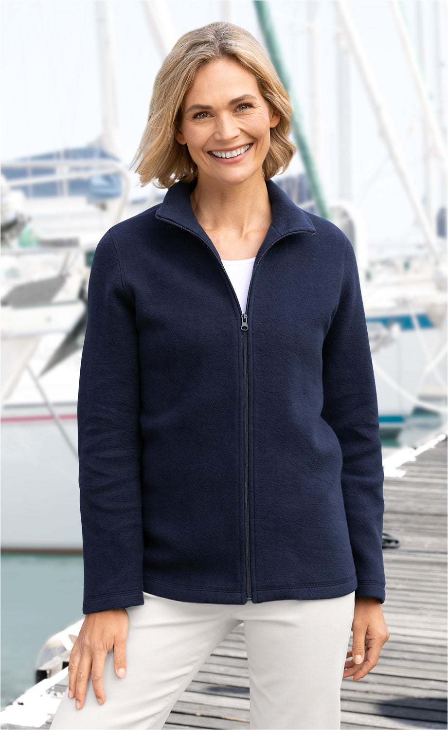Baumwoll-Fleece-Jacke