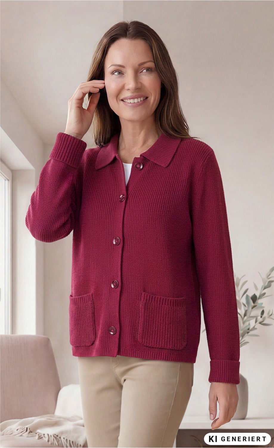 Baumwoll-Strickjacke