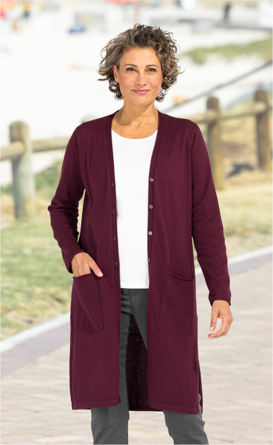 Baumwoll-Strickjacke