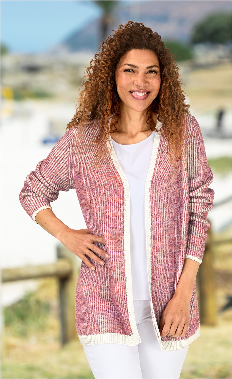 Baumwoll-Strickjacke
