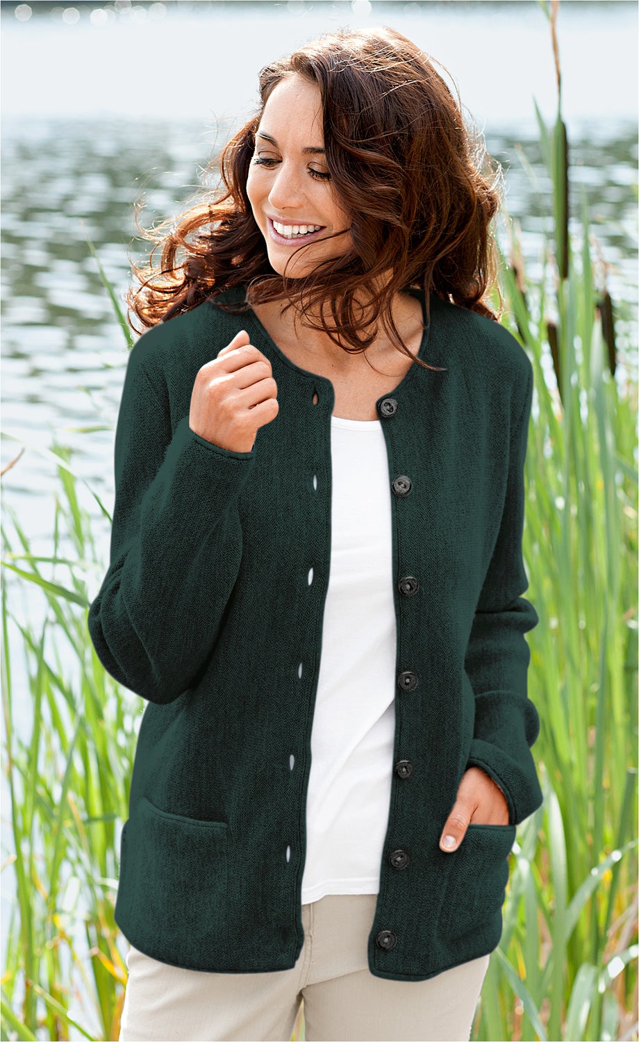 Alpaka-Strickjacke