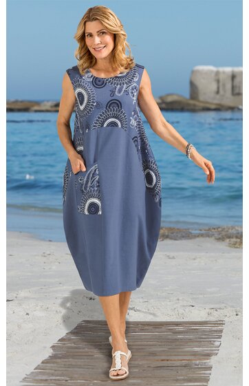 Leinen-Mix-Kleid 