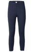 Dunkelblaue Leggings, einfarbig, elastischer Bund, schmal geschnitten, knöchellang