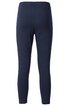 Dunkelblaue Leggings ohne Muster, eng anliegend, elastischer Bund, lang, gerader Schnitt