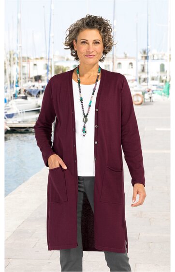 Baumwoll-Strickjacke 