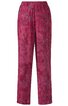 Hose in pink mit abstraktem Muster, gerader Schnitt, elastischer Bund, lange Hose