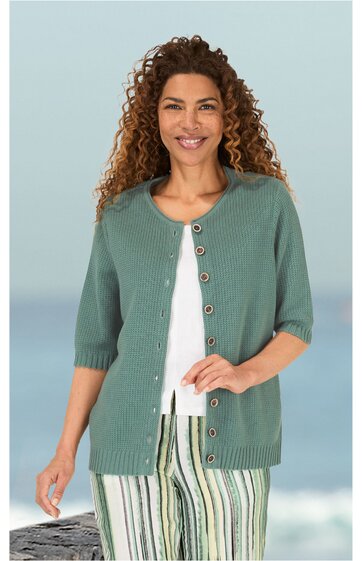 Baumwoll-Strickjacke 