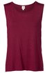 Ärmelloses Top in bordeauxrot, rundhalsausschnitt, locker geschnitten, glatte Oberfläche, ohne Muster oder weitere Details