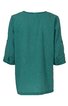 Grüne Bluse, unifarben, rundhals, dreiviertellange Ärmel mit Knopfmanschette, gerade geschnitten