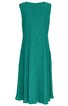 Ärmelloses Kleid in türkisgrün, ausgestellter Rock, rundhals Ausschnitt, knielang
