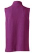 Ärmelloses Oberteil in dunklem Magenta, schlicht, Stehkragen, leichte Taillierung, Rückenansicht, glatte Oberfläche ohne Muster oder Verzierungen