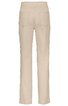 Beige Hose, gerader Schnitt, zwei aufgesetzte Gesäßtaschen, elastischer Bund, lange Beinlänge