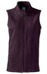 Ärmellose Weste in dunkelviolett, durchgehender Reißverschluss, Stehkragen, schmal geschnitten