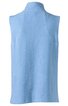 Ärmelloses Poloshirt hellblau, durchgehender Stehkragen, schlichte Rückseite ohne Muster oder Verzierung