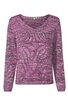 Langärmliger Pullover in verschiedenen Rosatönen meliert, V-Ausschnitt, gerade Form, ohne weitere sichtbare Verzierungen