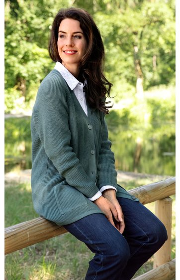 Baumwoll-Strickjacke