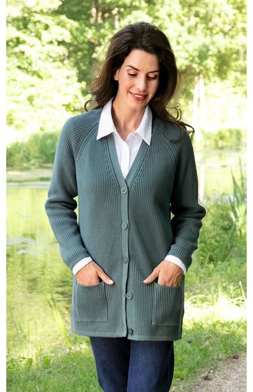 Baumwoll-Strickjacke